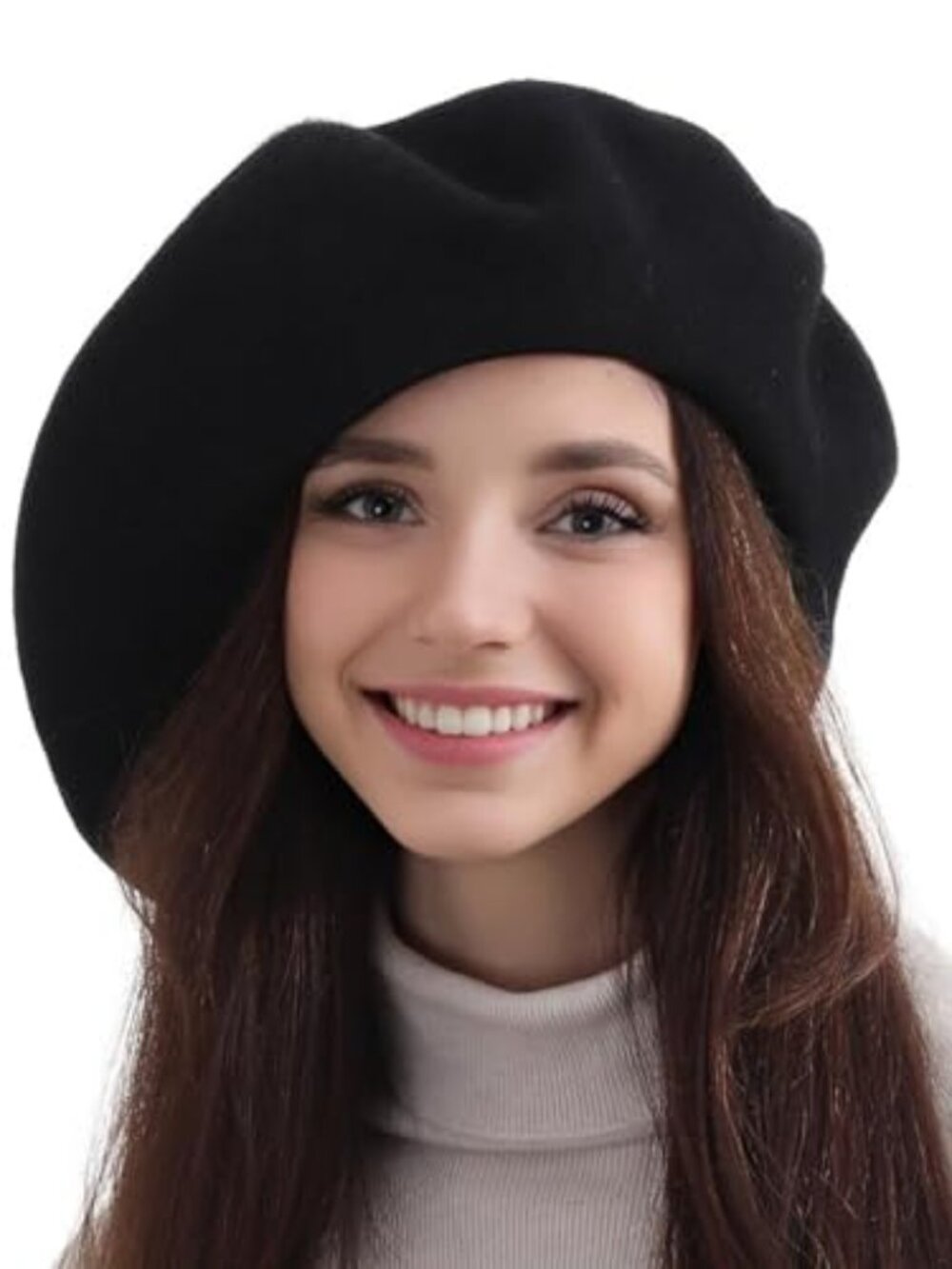 100% Wool‎ French White Beret Hats for Women Man Painter hat Classic Painter's